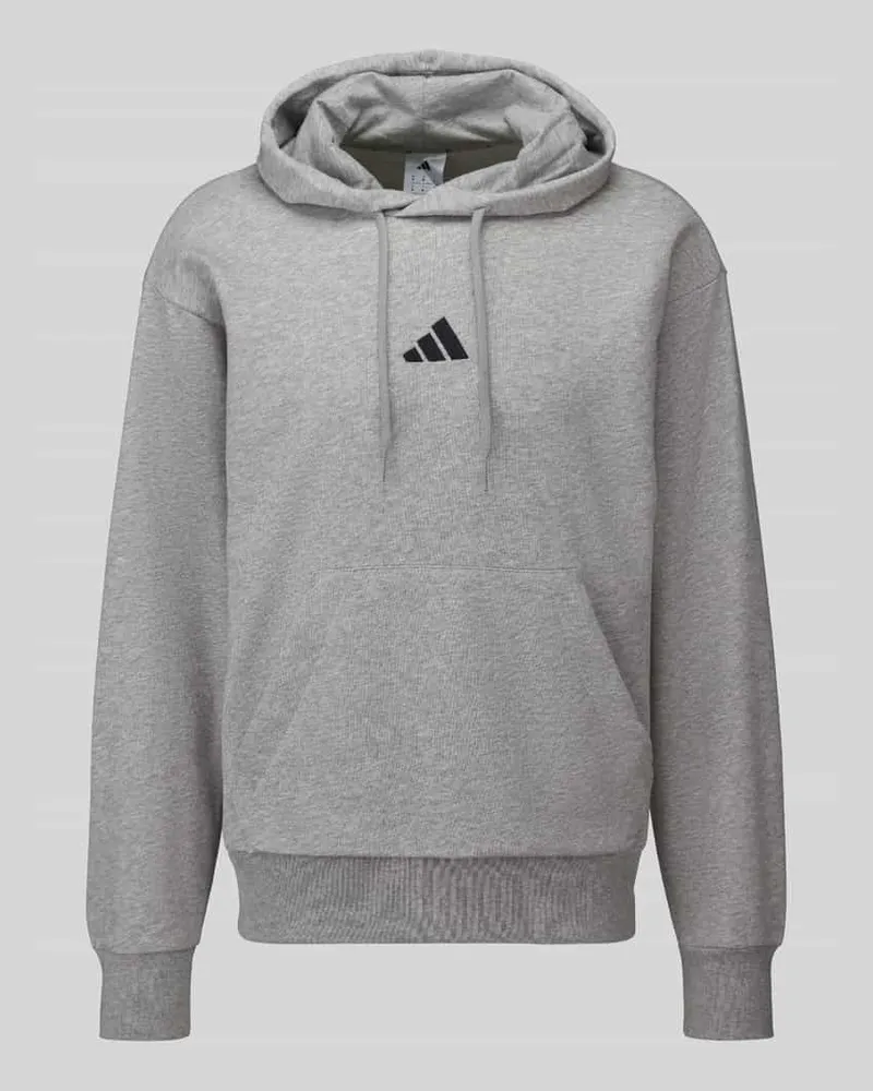 adidas Hoodie mit Logo-Print Hellgrau