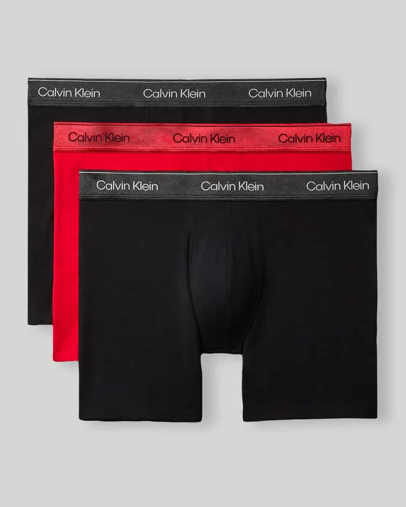 Calvin Klein Pants mit elastischem Logo-Bund im 3er-Pack Rot