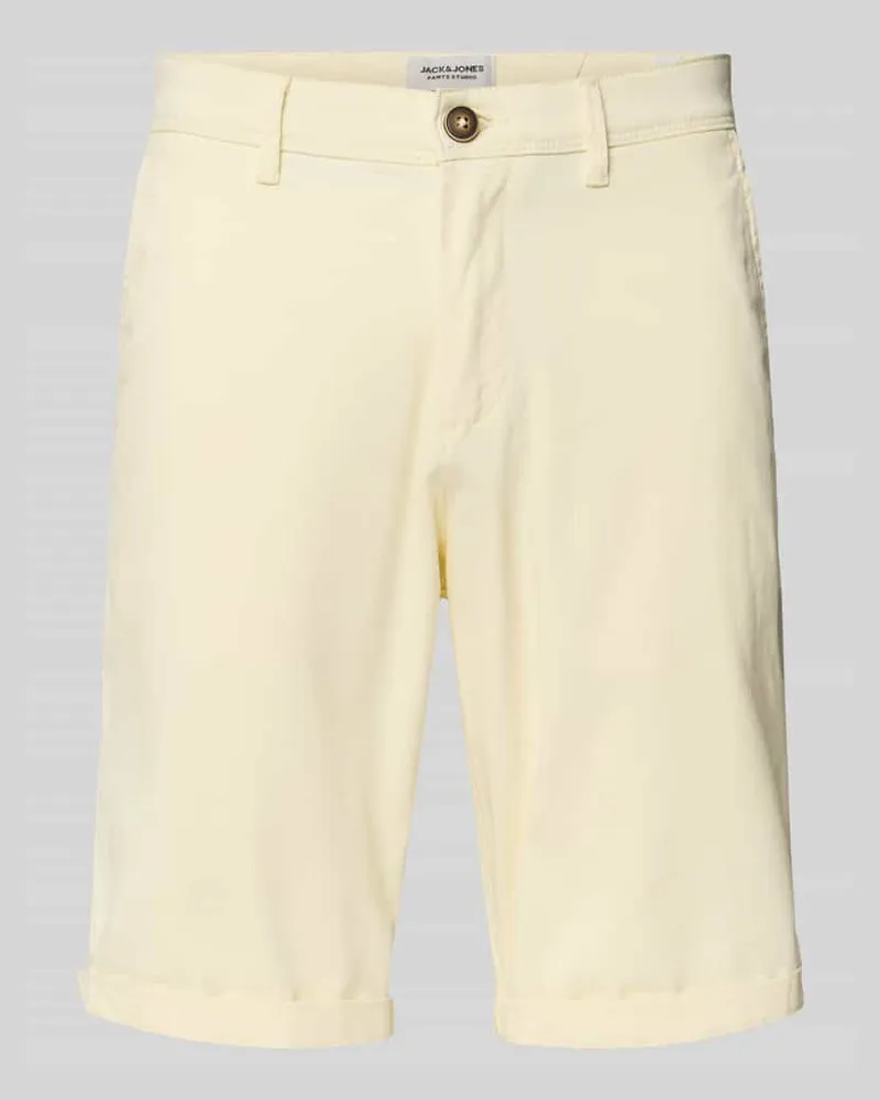 Jack & Jones Straight Fit Shorts mit Eingrifftaschen Modell 'Bowie Hellgelb