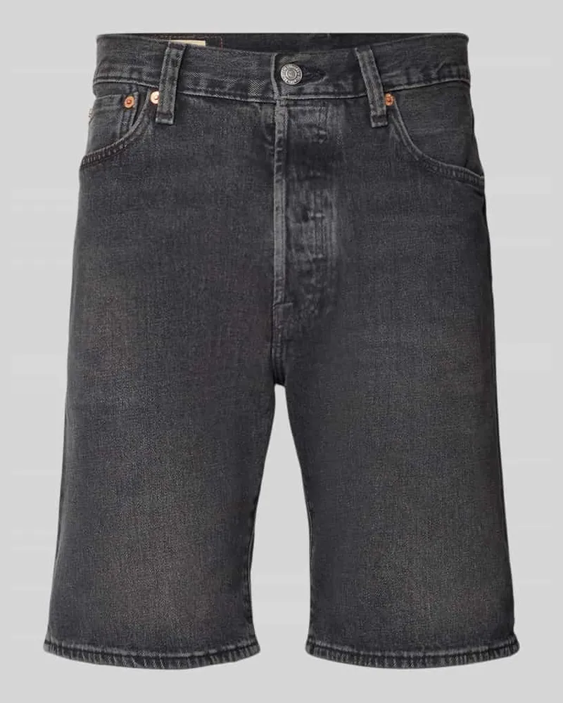 Levi's Wide Fit Jeansshorts aus Baumwoll-Mix Modell '501® Original Anthrazit