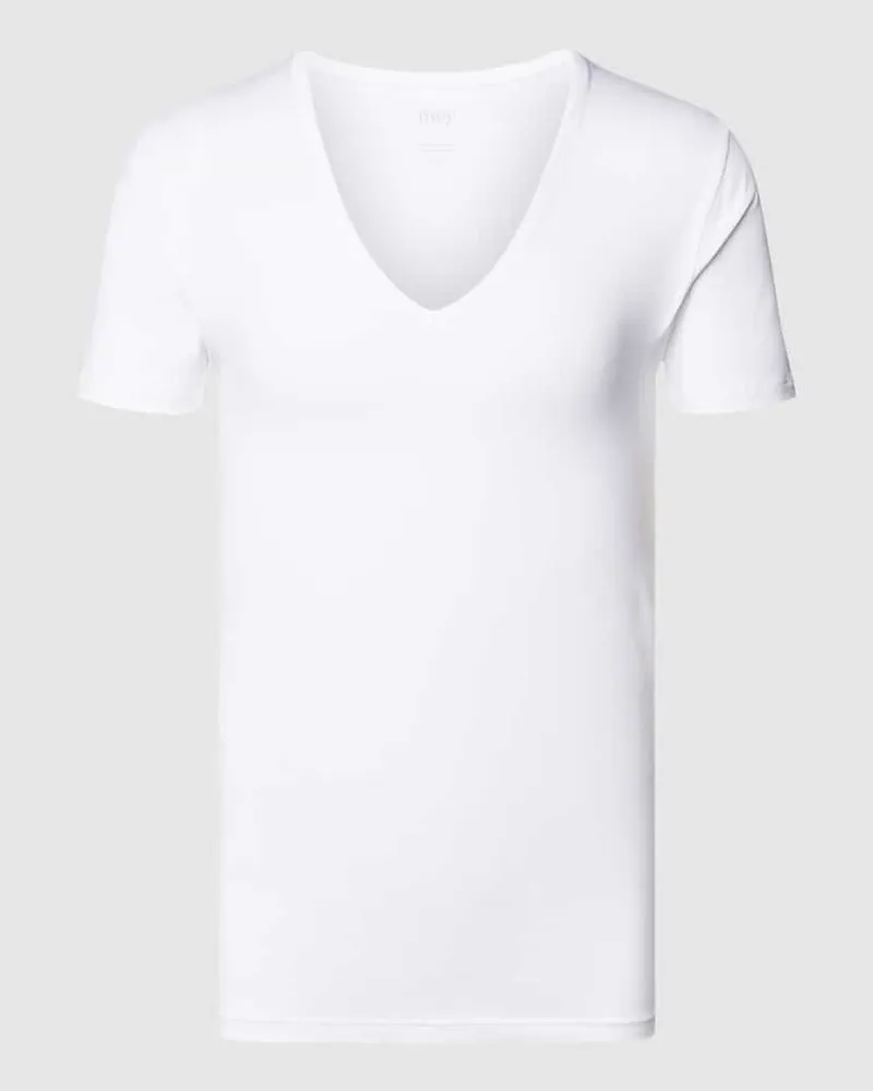 Mey Slim Fit T-Shirt mit V-Ausschnitt 