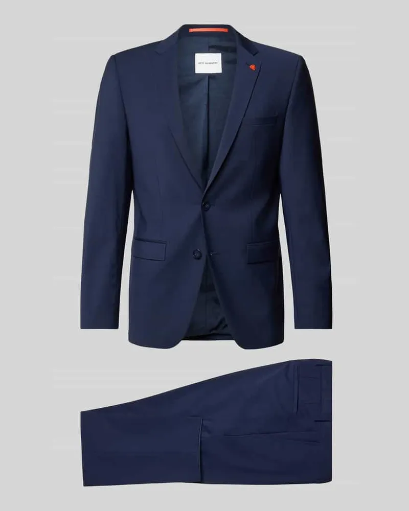 Roy Robson Extra Slim Anzug in unifarbenem Design Marine