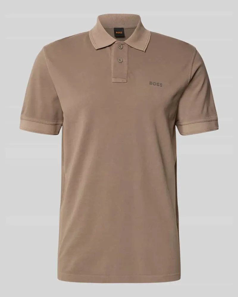 HUGO BOSS Slim Fit Poloshirt mit Label-Print Modell 'Prime 