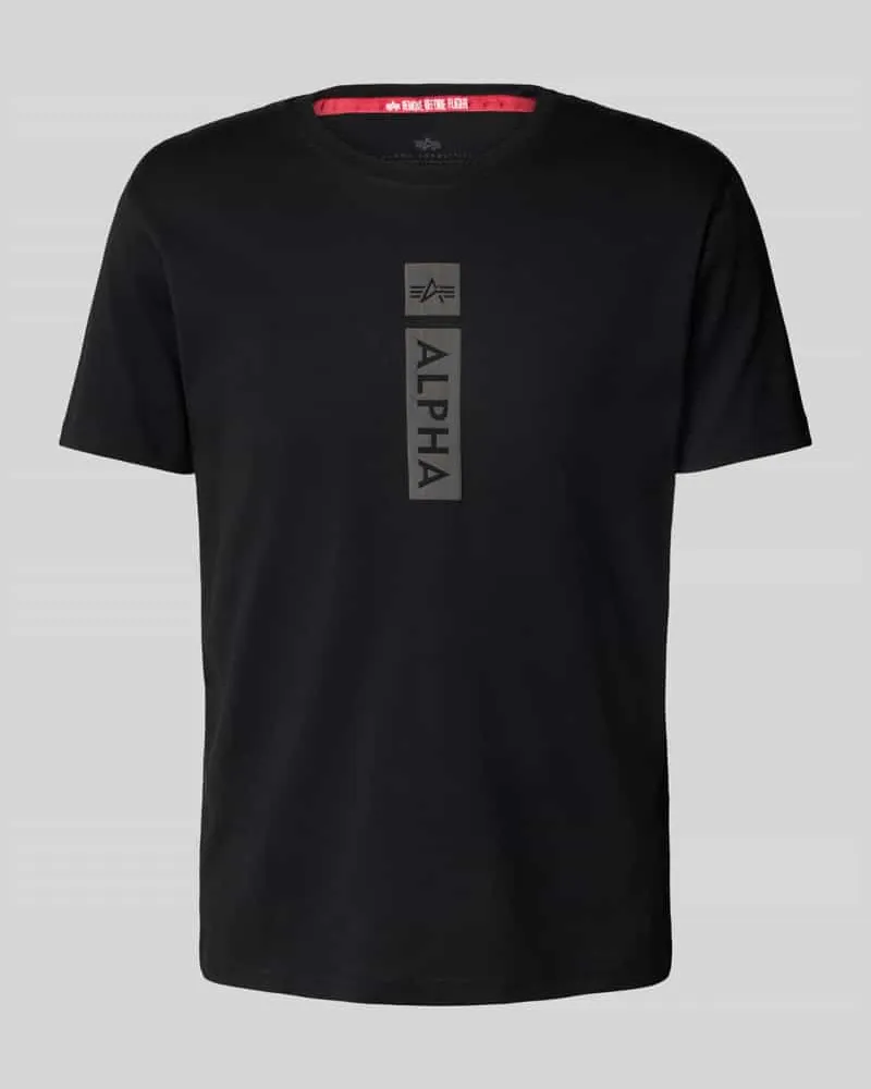 Alpha Industries T-Shirt mit Label-Print 