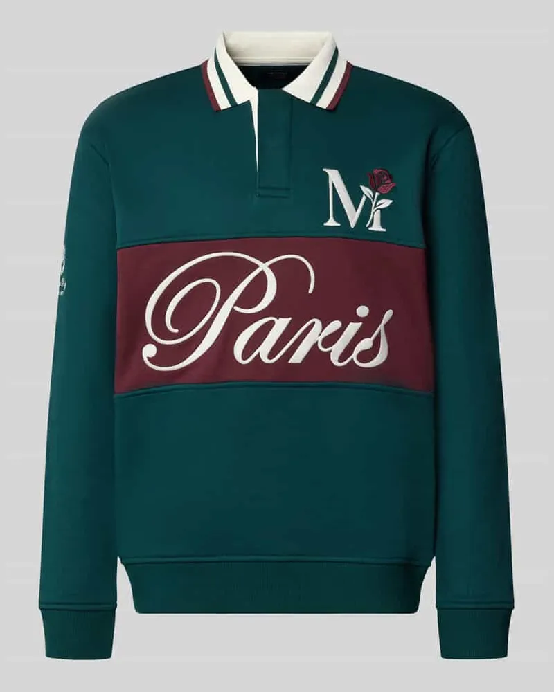 McNeal Sweatshirt mit Polokragen Neon