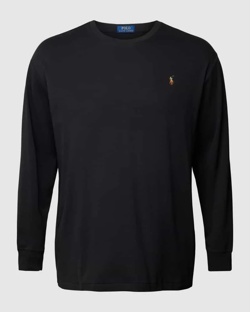 Ralph Lauren PLUS SIZE Longsleeve mit Logo-Stitching Black