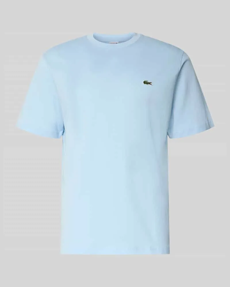 Lacoste Regular Fit T-Shirt aus reiner Baumwolle Hellblau