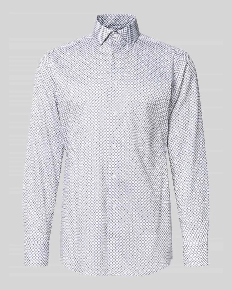 Olymp Modern Fit Businesshemd aus reiner Baumwolle Mittelbraun