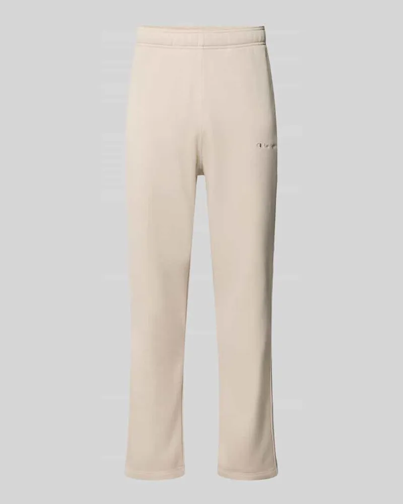 Champion Straight Fit Sweatpants aus Baumwoll-Mix Modell 'ICONS Beige