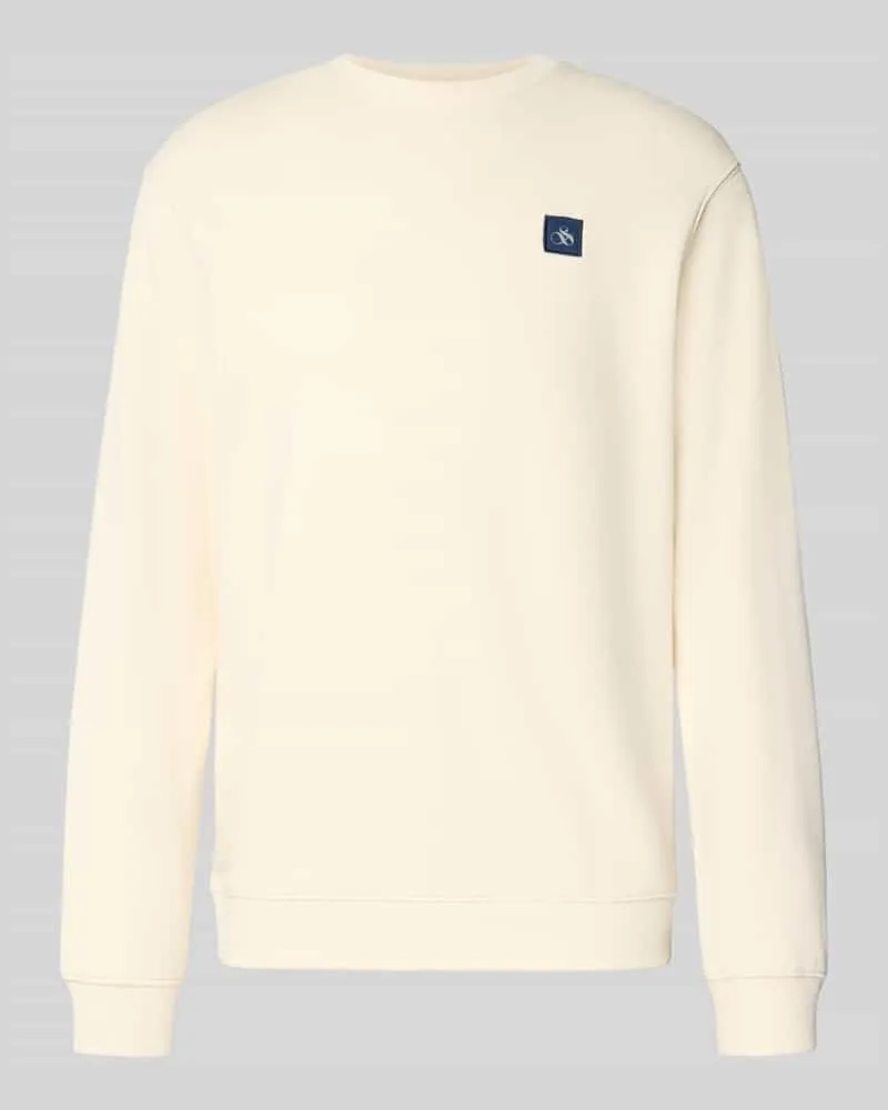 Scotch&Soda Sweatshirt mit Label-Badge und Rundhalsausschnitt Sand