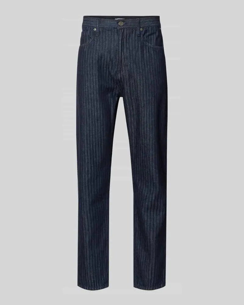 Armedangels Tapered Fit Jeans aus reiner Bio-Baumwolle Modell 'HERRINGBONE Marine