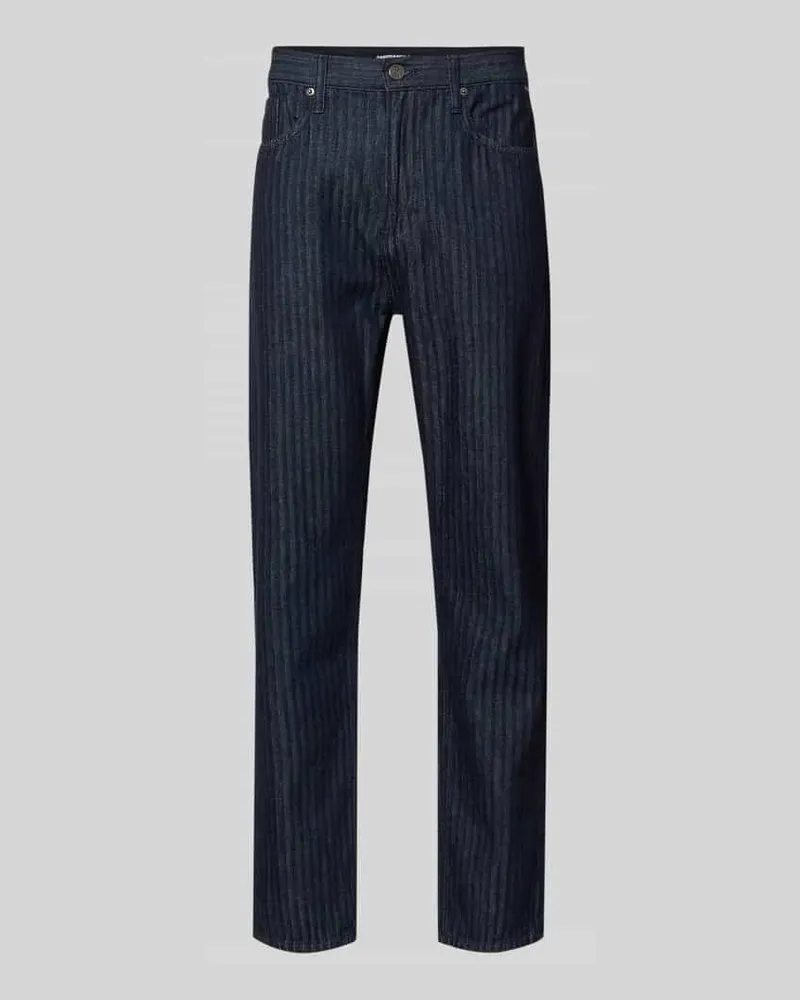 Armedangels Tapered Fit Jeans aus reiner Bio-Baumwolle Modell 'HERRINGBONE Marine