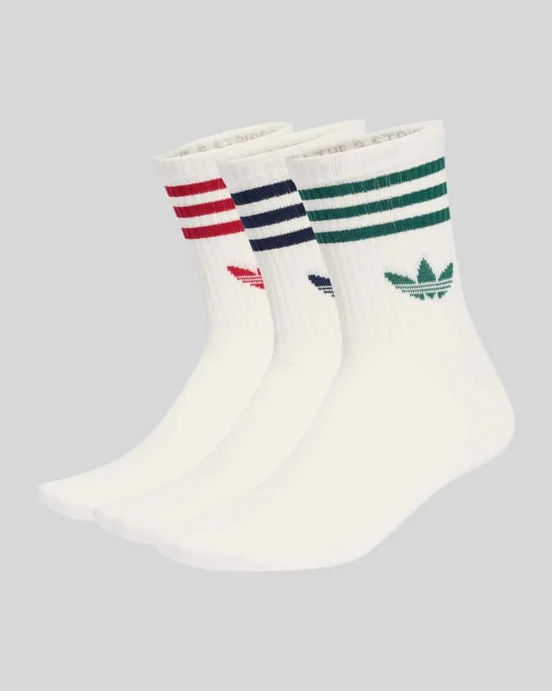 adidas Socken aus Baumwoll-Mix im 3er-Pack Offwhite