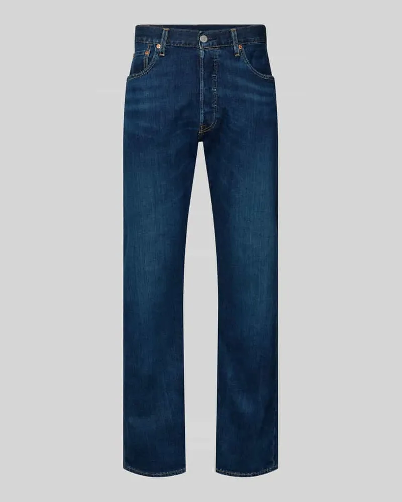 Levi's Straight Leg Jeans Modell '501 Dunkelblau