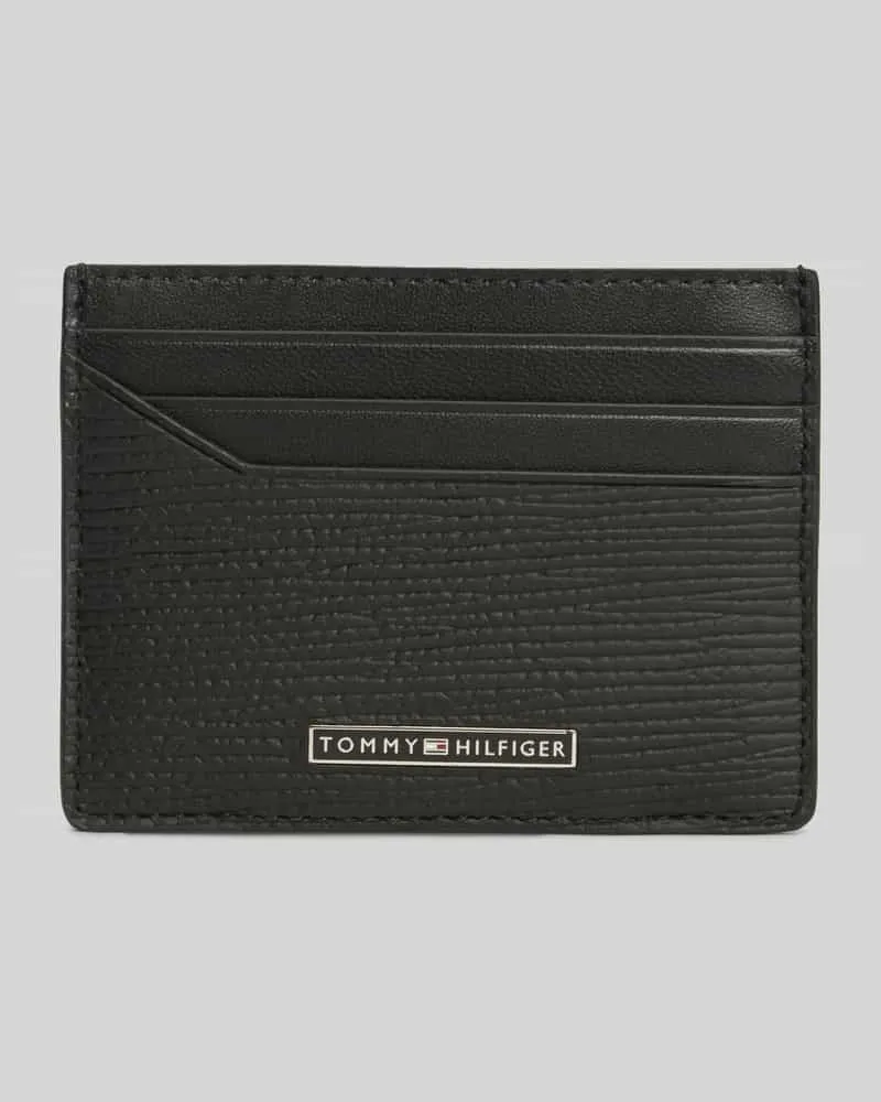 Tommy Hilfiger Portemonnaie aus echtem Leder mit Label-Detail Black