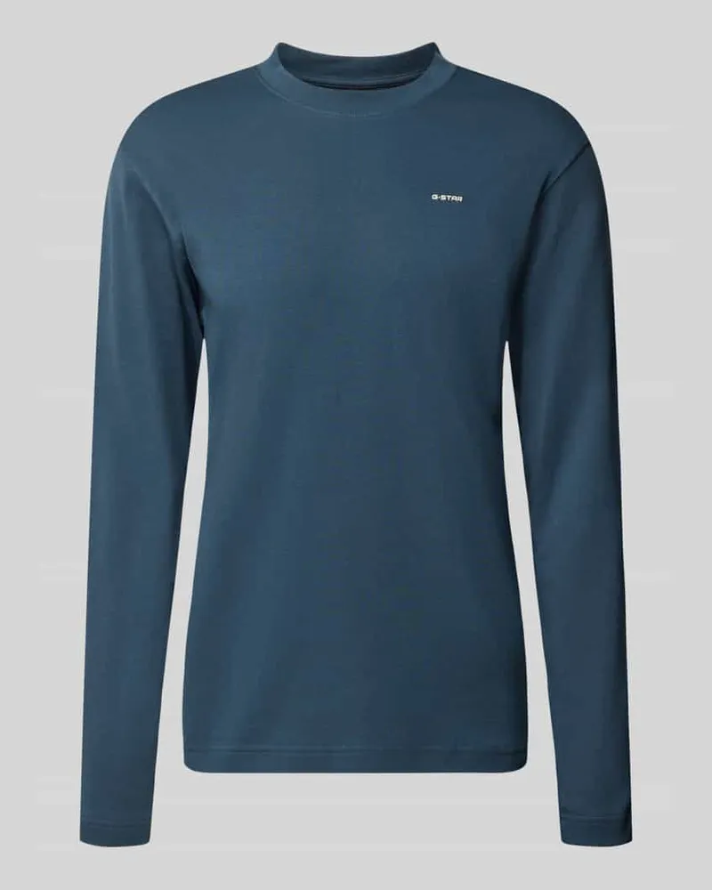 G-STAR RAW Langarmshirt mit Logo-Schriftzug Blau