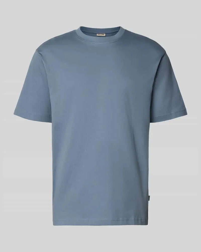 Only & Sons Relaxed Fit T-Shirt aus reiner Baumwolle Modell 'FRED LIFE Jeansblau