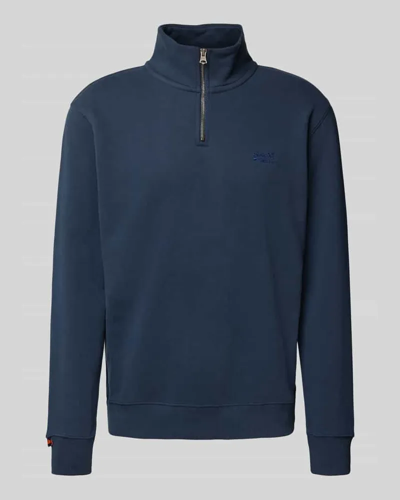 Superdry. Sweatshirt mit Troyer-Kragen und Logo-Stitching 