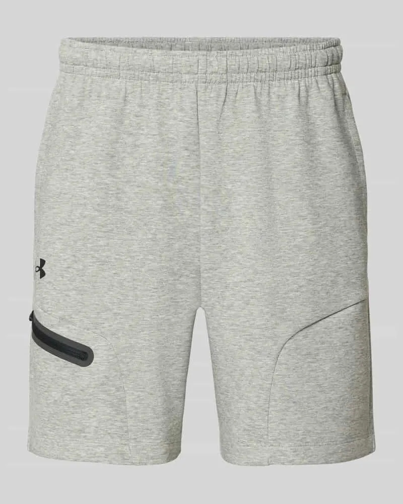 Under Armour Shorts mit Reißverschlusstasche Hellgrau