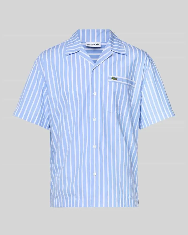 Lacoste Relaxed Fit Freizeithemd mit Resortkragen 