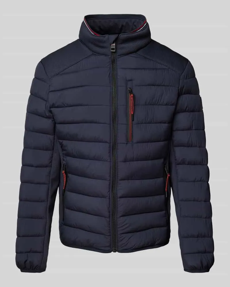 Tom Tailor Regular Fit Steppjacke mit Stehkragen Dunkelblau