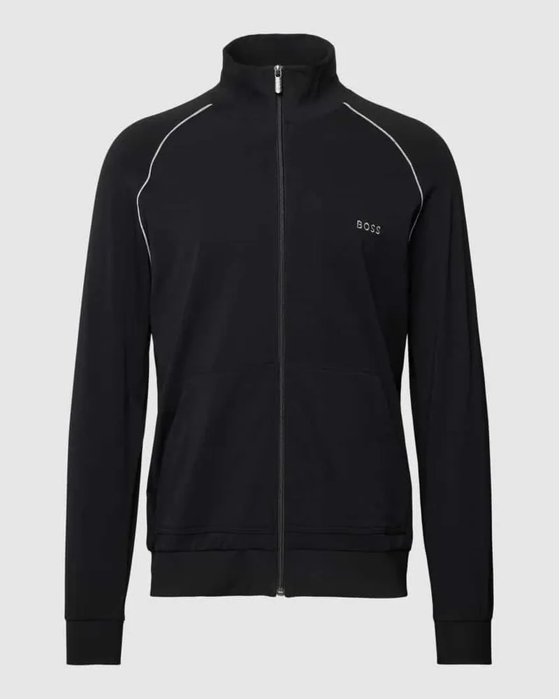 HUGO BOSS Sweatjacke mit Label-Stitching Modell 'Mix&Match 