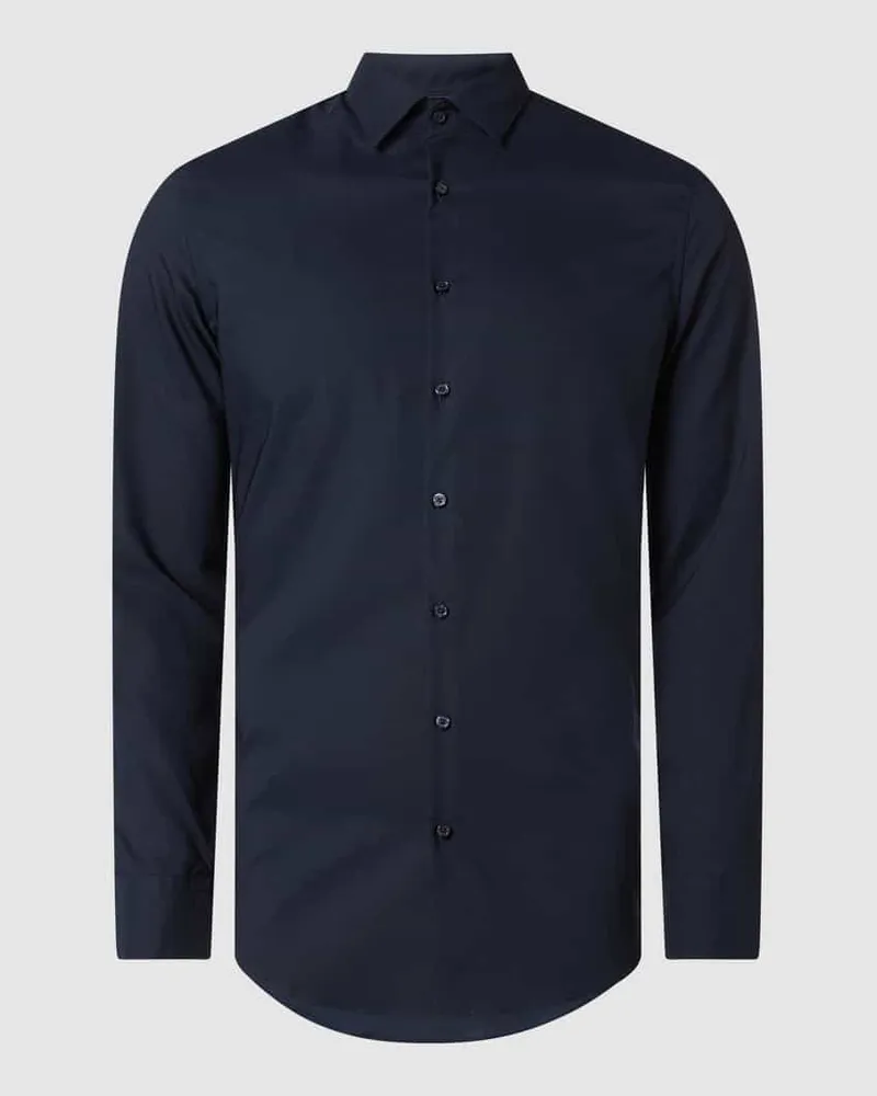 JAKE*S Slim Fit Business-Hemd mit Kentkragen 