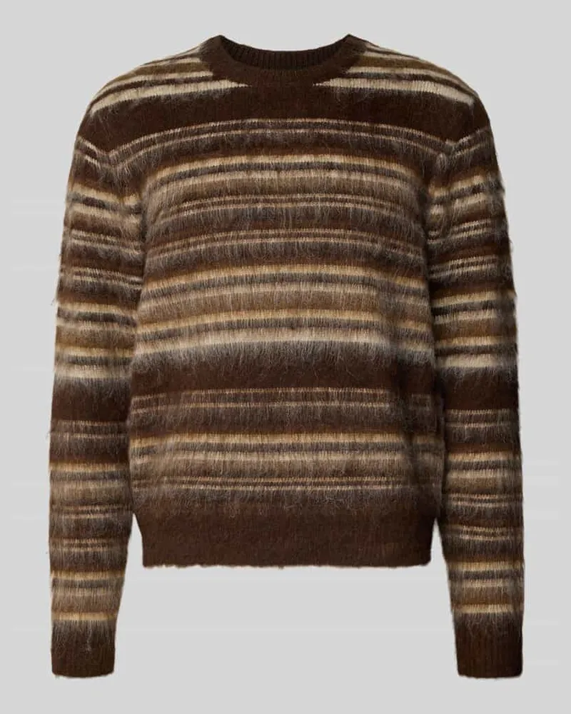 Only & Sons Pullover mit weicher Flauschstruktur Dunkelbraun