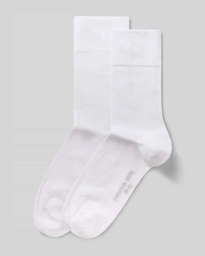 Christian Berg Socken aus Baumwoll-Mix Weiss