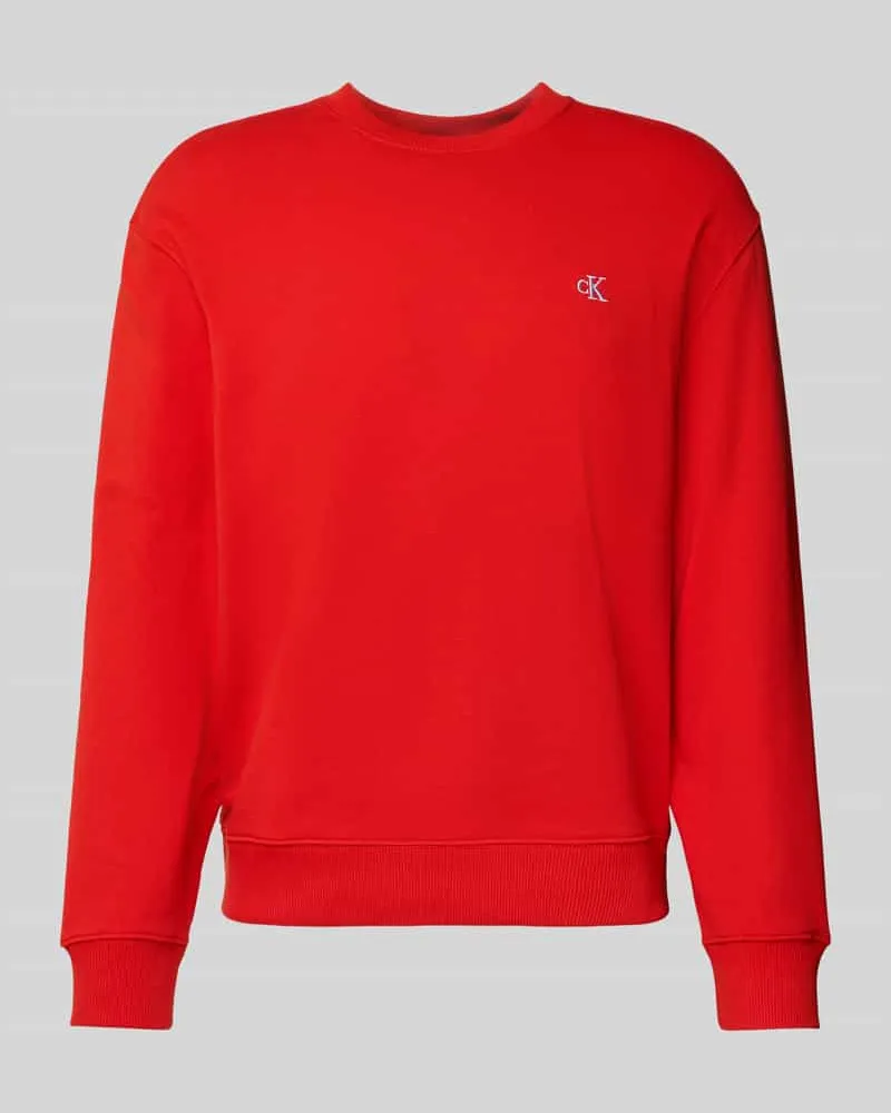 Calvin Klein Sweatshirt aus reiner Baumwolle Rot