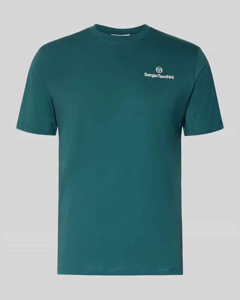 Sergio Tacchini Regular Fit T-Shirt mit Logo-Print Petrol