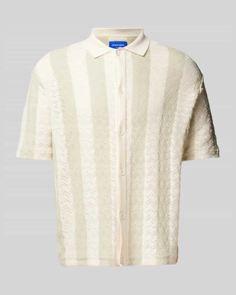 Jack & Jones Regular Fit Freizeithemd mit Polokragen Modell 'TYLER Beige