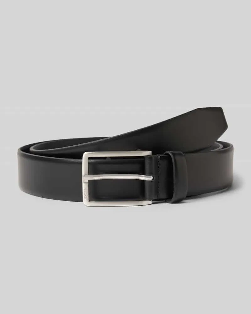 HUGO BOSS Gürtel aus Leder mit Geschenkbox Modell 'ERMAN Black