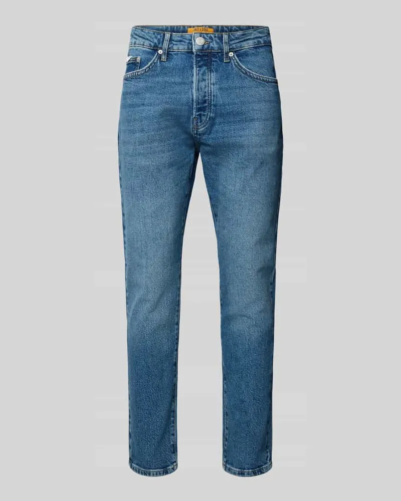 Only & Sons Tapered Fit Jeans aus Baumwoll-Mix Modell 'YOKE Jeansblau