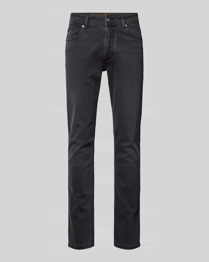 Christian Berg Straight Fit Jeans mit Brand-Detail 