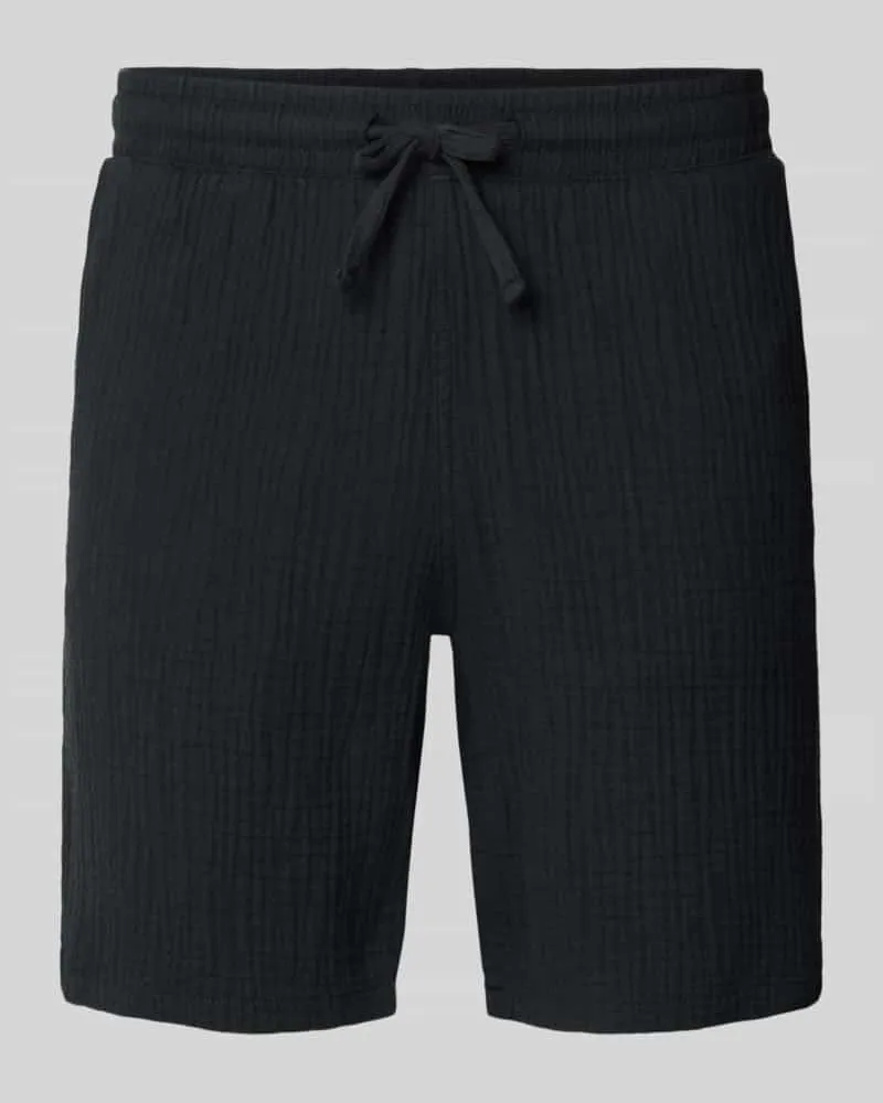 Jack & Jones Shorts mit Strukturmuster Modell 'AIDEN Black