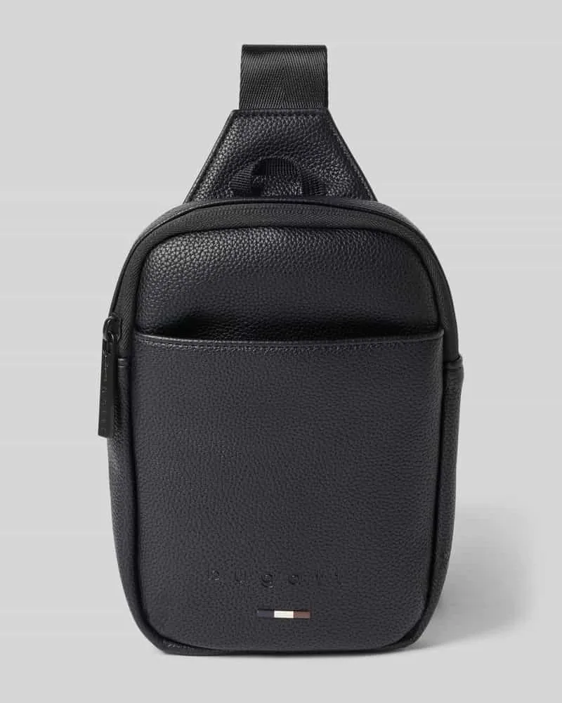Bugatti Umhängetasche mit Label-Detail Modell 'RICO Crossbody Mini Black