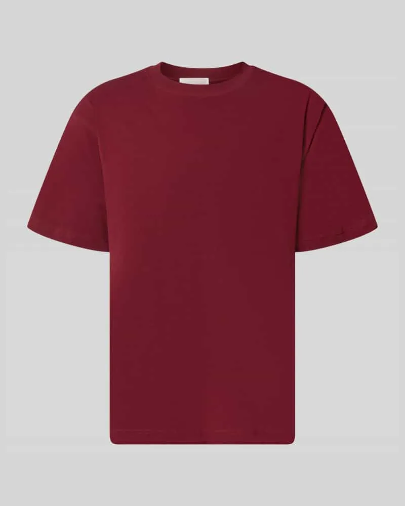 Armedangels Relaxed Fit T-Shirt aus reiner Baumwolle Modell 'MAARKOS HEAVY WEIGHT Bordeaux