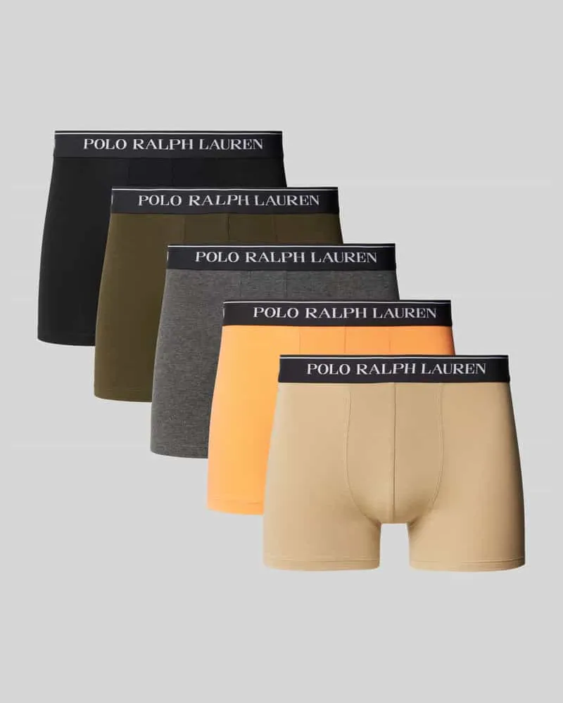 Ralph Lauren Trunks mit elastischem Label-Bund im 5er-Pack Orange