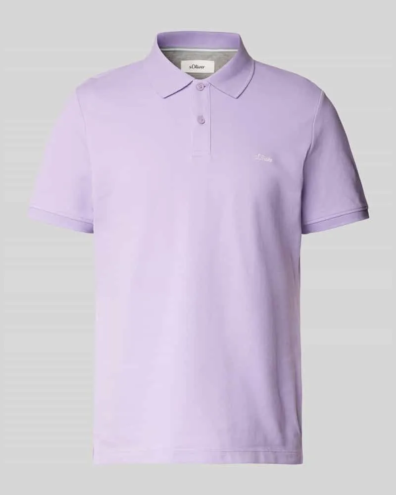S.Oliver Regular Fit Poloshirt aus Baumwoll-Piqué mit Label-Stitching 
