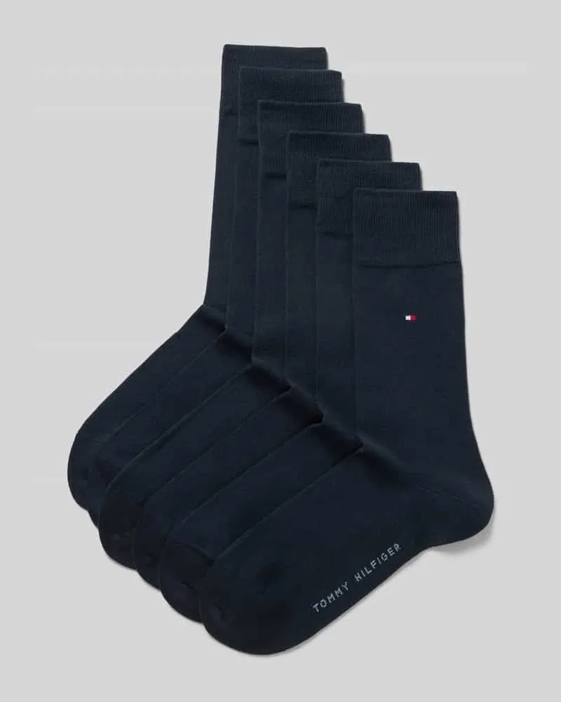 Tommy Hilfiger Socken aus Baumwoll-Mix im 6er-Pack Marine