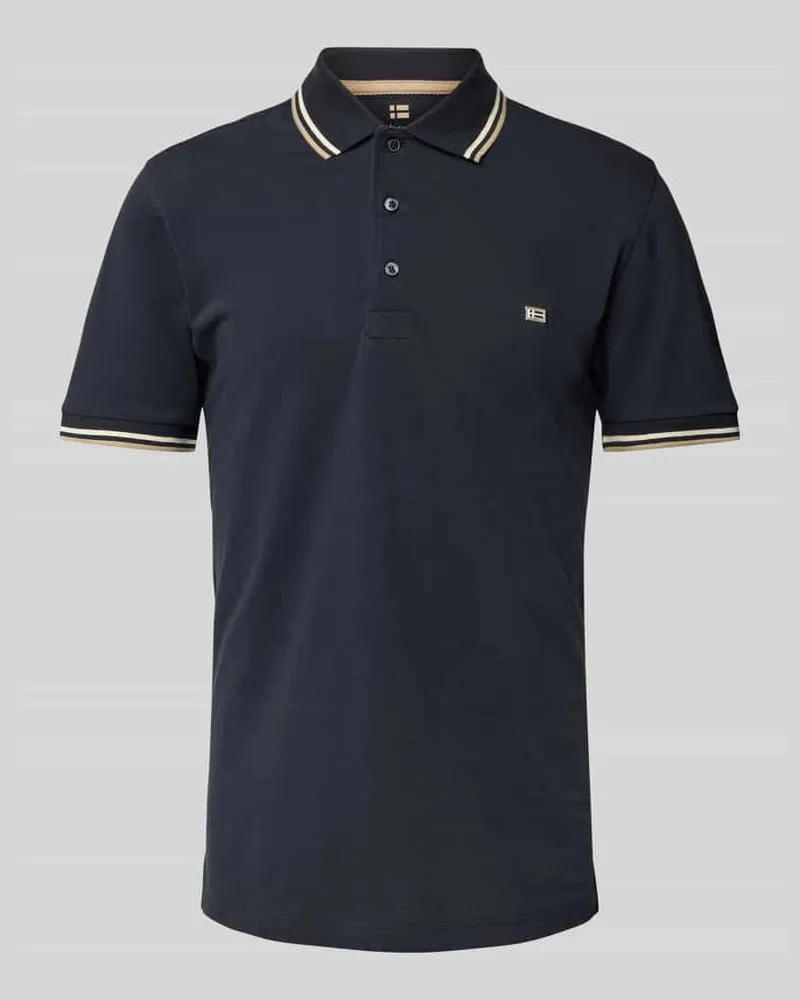 Christian Berg Poloshirt mit Label-Stitching 