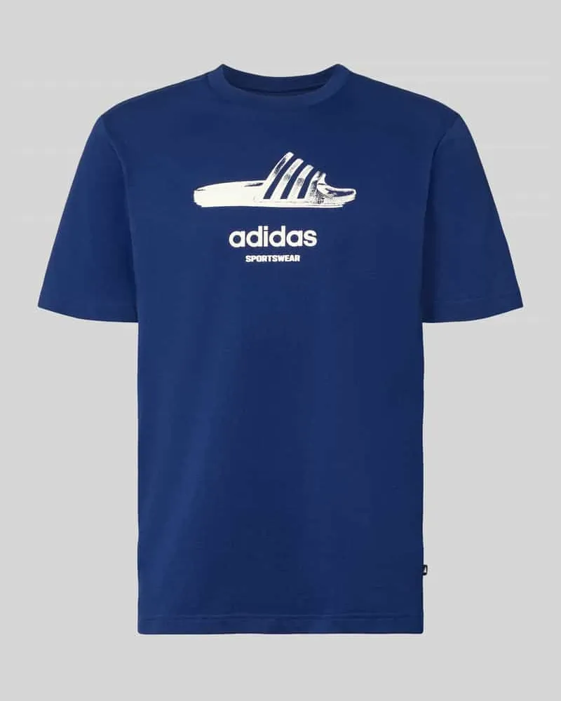adidas Regular Fit T-Shirt aus reiner Baumwolle Modell 'SLIDE Marine