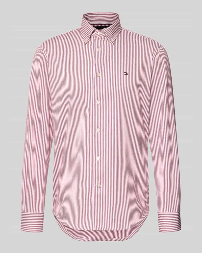 Tommy Hilfiger Regular Fit Freizeithemd aus Baumwoll-Mix Rot
