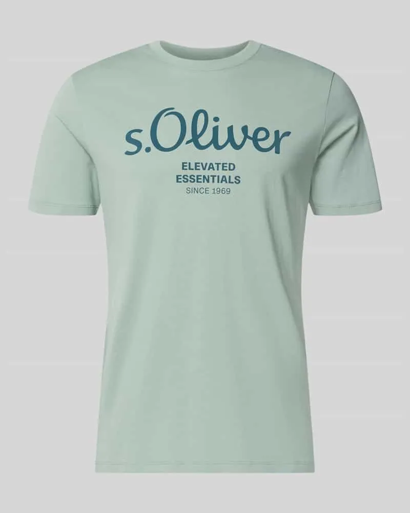 S.Oliver Regular Fit T-Shirt aus reiner Baumwolle Lind