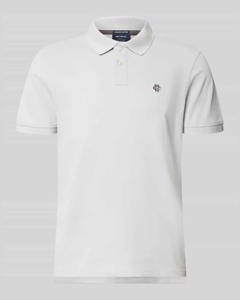 McNeal Regular Fit Poloshirt mit Label-Stitching Hellgrau