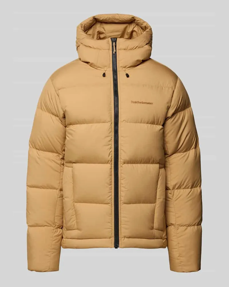 Peak Performance Steppjacke mit Kapuze und Label-Stitching Sand