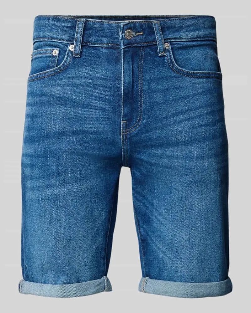 Only & Sons Regular Fit Jeansshorts aus Baumwoll-Mix Modell 'PLY Jeansblau