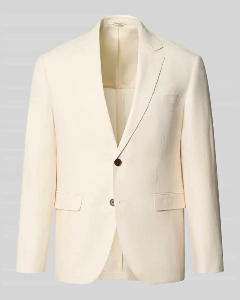 Selected Homme Regular Fit Sakko aus Leinen-Baumwoll-Mix Offwhite