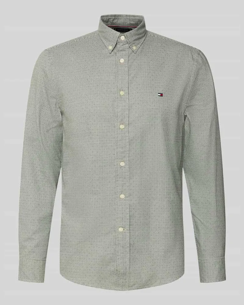 Tommy Hilfiger Slim Fit Freizeithemd aus reiner Baumwolle Khaki